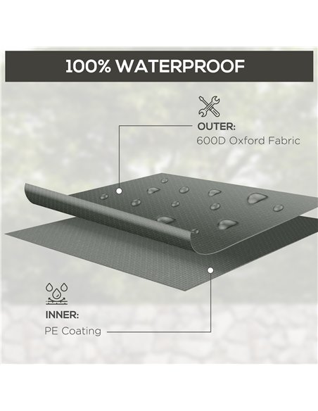 Outsunny Outdoor Garden Furniture Cover Waterproof, Anti-UV 600D Heavy Duty Oxford Fabric Patio Furniture Cover for Rectangular  - pic 152659 | FastDaddyshop
