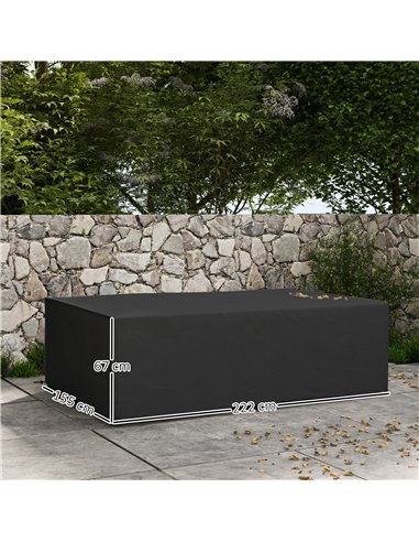 Outsunny 155 x 222cm Waterproof Furniture Cover - Black
