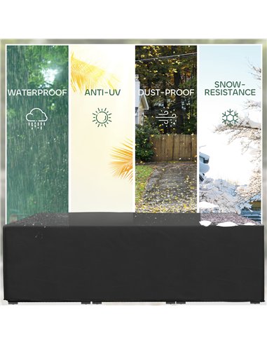 Outsunny 155 x 222cm Waterproof Furniture Cover - Black