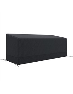 Outsunny Rectangular Patio Garden Furniture Cover Waterproof for 3 Seater Sofa Bistro Set, UV Resistant Protection 600D Oxford F