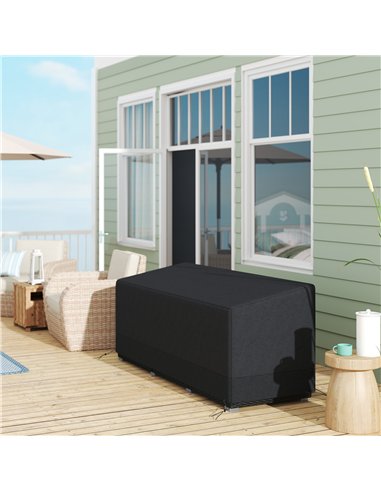 Outsunny Rectangular Patio Garden Furniture Cover Waterproof for 3 Seater Sofa Bistro Set, UV Resistant Protection 600D Oxford F