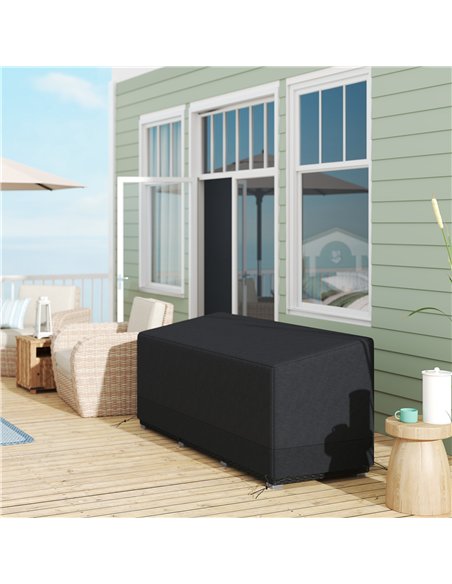 Outsunny Rectangular Patio Garden Furniture Cover Waterproof for 3 Seater Sofa Bistro Set, UV Resistant Protection 600D Oxford F - pic 152675 | FastDaddyshop