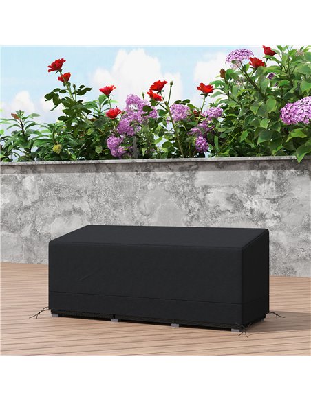 Outsunny Rectangular Patio Garden Furniture Cover Waterproof for 3 Seater Sofa Bistro Set, UV Resistant Protection 600D Oxford F - pic 152680 | FastDaddyshop