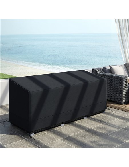 Outsunny Rectangular Patio Garden Furniture Cover Waterproof for 3 Seater Sofa Bistro Set, UV Resistant Protection 600D Oxford F - pic 152681 | FastDaddyshop