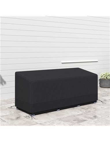 Outsunny Rectangular Patio Garden Furniture Cover Waterproof for 3 Seater Sofa Bistro Set, UV Resistant Protection 600D Oxford F