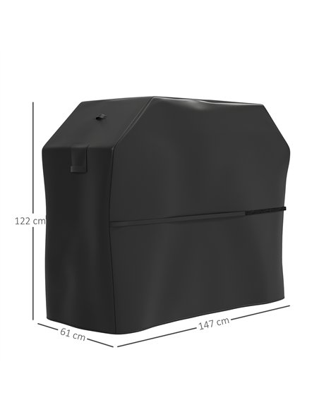 Outsunny BBQ Cover for Rectangular Gas Grill, 600D UPF30+ Oxford Fabric Barbecue Cover for Waterproof Protection Rip-Proof, with - pic 152685 | FastDaddyshop