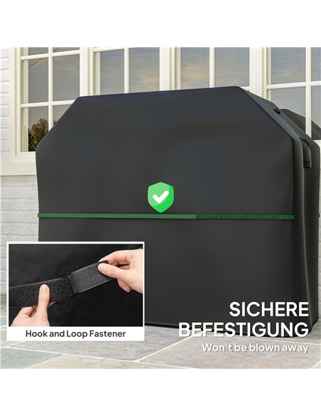 Outsunny BBQ Cover for Rectangular Gas Grill, 600D UPF30+ Oxford Fabric Barbecue Cover for Waterproof Protection Rip-Proof, with - pic 152687 | FastDaddyshop