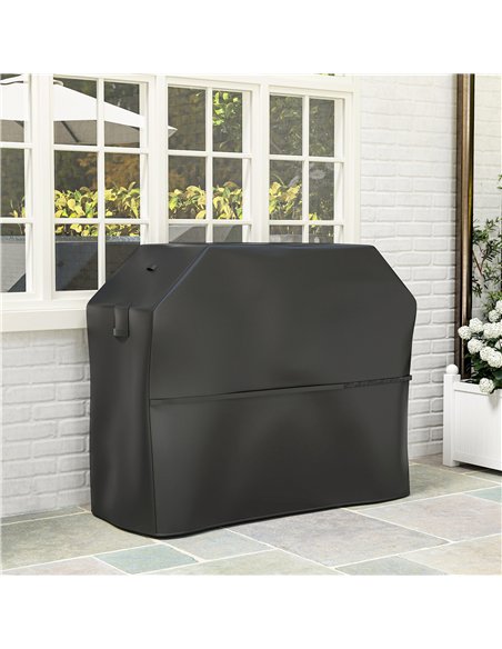 Outsunny BBQ Cover for Rectangular Gas Grill, 600D UPF30+ Oxford Fabric Barbecue Cover for Waterproof Protection Rip-Proof, with - pic 152689 | FastDaddyshop
