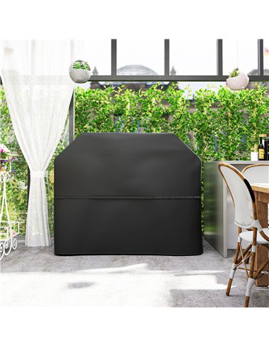Outsunny BBQ Cover for Rectangular Gas Grill, 600D UPF30+ Oxford Fabric Barbecue Cover for Waterproof Protection Rip-Proof, with