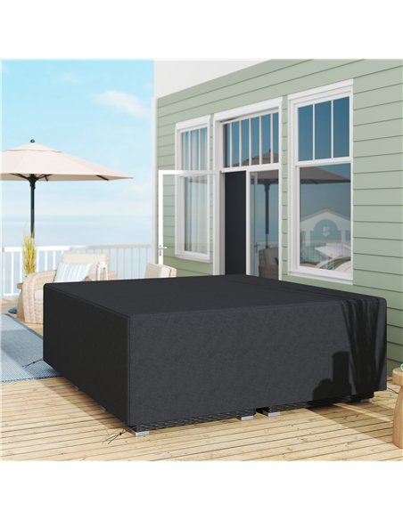 Outsunny 600D Oxford Outdoor Garden Furniture Sofa Set Cover, Waterproof Anti-UV Rattan Sun Lounger Protection Protector Cover,  - pic 152693 | FastDaddyshop