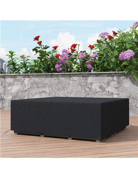 Outsunny 600D Oxford Outdoor Garden Furniture Sofa Set Cover, Waterproof Anti-UV Rattan Sun Lounger Protection Protector Cover,  - pic 152698 | FastDaddyshop