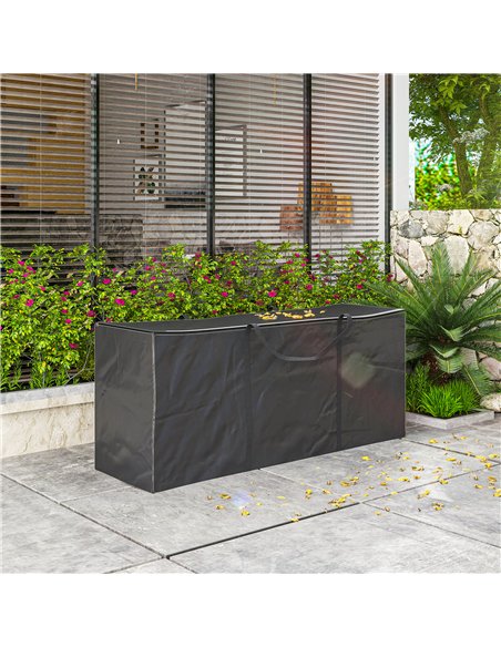 Outsunny 720 L Outdoor Garden Cushion Storage Bag, Heavy Duty 600D Oxford Fabric Waterproof Garden Furniture Cushion Storage Bag - pic 152702 | FastDaddyshop