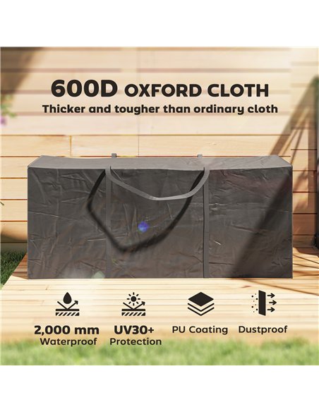Outsunny 720 L Outdoor Garden Cushion Storage Bag, Heavy Duty 600D Oxford Fabric Waterproof Garden Furniture Cushion Storage Bag - pic 152704 | FastDaddyshop