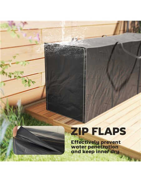 Outsunny 720 L Outdoor Garden Cushion Storage Bag, Heavy Duty 600D Oxford Fabric Waterproof Garden Furniture Cushion Storage Bag - pic 152706 | FastDaddyshop
