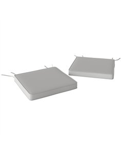 Outsunny Set of 2 Garden Chair Cushions - Light Grey