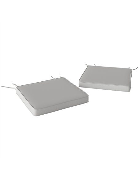 Outsunny Set of 2 Garden Chair Cushions - Light Grey - pic 152710 | FastDaddyshop