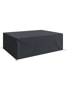 Outsunny 600D Oxford Outdoor Garden Furniture Sofa Set Cover, Waterproof Anti-UV Rattan Sun Lounger Protection Protector Cover, 