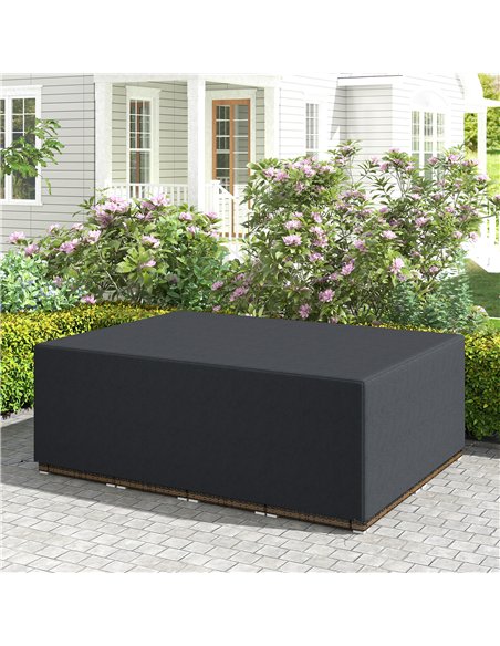 Outsunny 600D Oxford Outdoor Garden Furniture Sofa Set Cover, Waterproof Anti-UV Rattan Sun Lounger Protection Protector Cover,  - pic 152720 | FastDaddyshop
