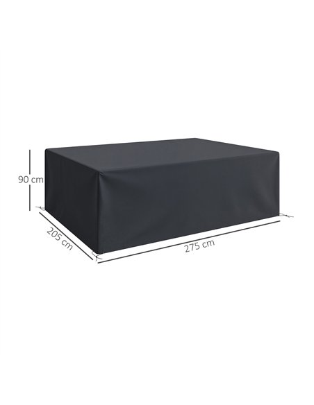 Outsunny 600D Oxford Outdoor Garden Furniture Sofa Set Cover, Waterproof Anti-UV Rattan Sun Lounger Protection Protector Cover,  - pic 152721 | FastDaddyshop