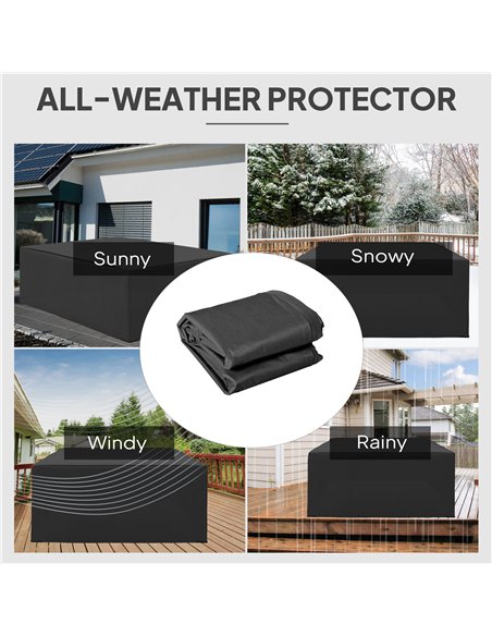Outsunny 600D Oxford Outdoor Garden Furniture Sofa Set Cover, Waterproof Anti-UV Rattan Sun Lounger Protection Protector Cover,  - pic 152722 | FastDaddyshop