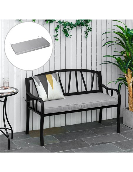 Outsunny 2 Seater Garden Bench Cushion -Light Grey - pic 152729 | FastDaddyshop