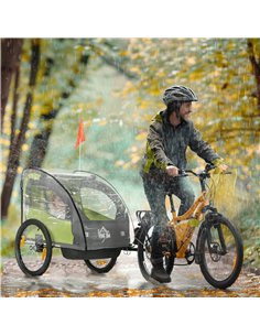 HOMCOM Baby Bike Trailer Cover, Anti Dust Rain Snow, Cold Wind, 76 x 61 x 61 cm 2