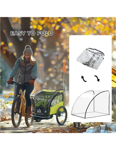 HOMCOM Baby Bike Trailer Cover, Anti Dust Rain Snow, Cold Wind, 76 x 61 x 61 cm - pic 152741 | FastDaddyshop