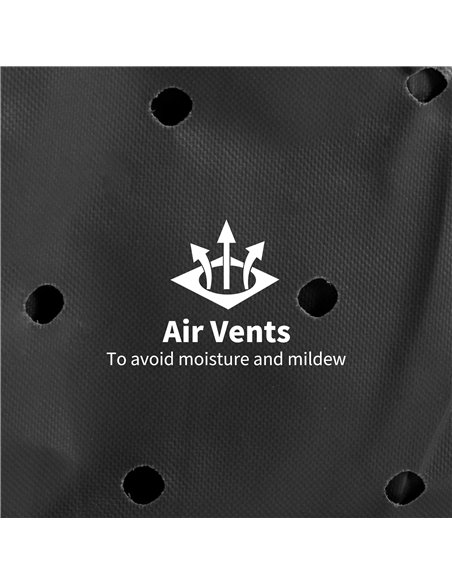 Outsunny Garden Patio Large Furniture Set Round Cover 600D Oxford Waterproof, Ф193 x 80H cm, Black - pic 152752 | FastDaddyshop