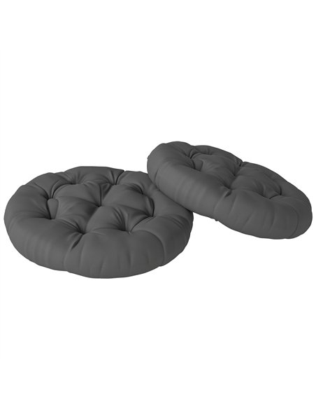 Outsunny Set of Two Φ60cm Outdoor Cushions - Dark Grey - pic 152755 | FastDaddyshop