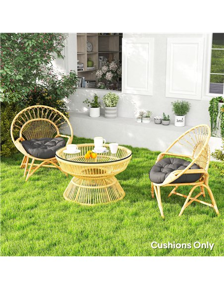 Outsunny Set of Two Φ60cm Outdoor Cushions - Dark Grey - pic 152756 | FastDaddyshop