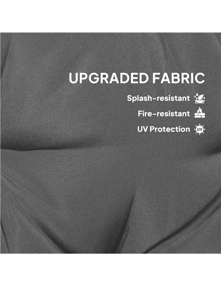 Outsunny Set of Two Φ60cm Outdoor Cushions - Dark Grey - pic 152759 | FastDaddyshop