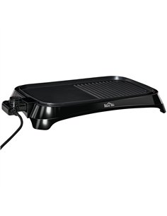 HOMCOM Teppanyaki Grill, 1600W Non Stick Table Top Grill, Barbecue Hot Plate with Adjustable Temperature and Drip Tray