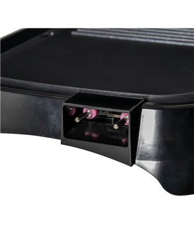 HOMCOM Teppanyaki Grill, 1600W Non Stick Table Top Grill, Barbecue Hot Plate with Adjustable Temperature and Drip Tray