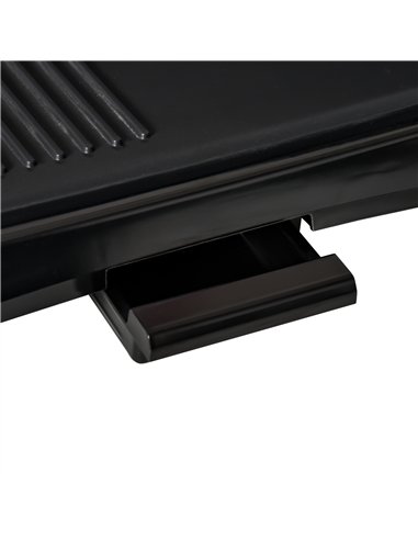 HOMCOM Teppanyaki Grill, 1600W Non Stick Table Top Grill, Barbecue Hot Plate with Adjustable Temperature and Drip Tray