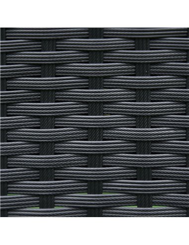 Outsunny Garden Outdoor Rattan Furniture Bistro Set 3 PCs Patio Weave Companion Chair Table Set Conservatory (Black)