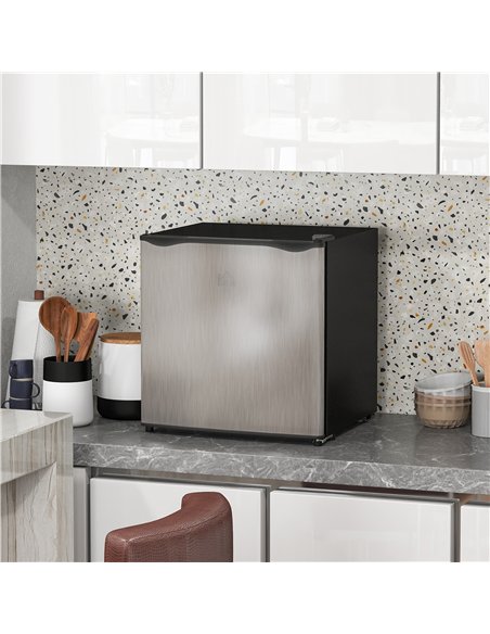 HOMCOM 35L Mini Freezer, -24℃ to -14℃ Temperature - Silver Tone - pic 152801 | FastDaddyshop