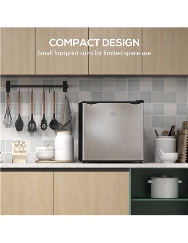 HOMCOM 35L Mini Freezer, -24℃ to -14℃ Temperature - Silver Tone