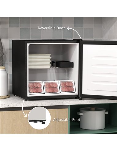 HOMCOM 35L Mini Freezer, -24℃ to -14℃ Temperature - Silver Tone