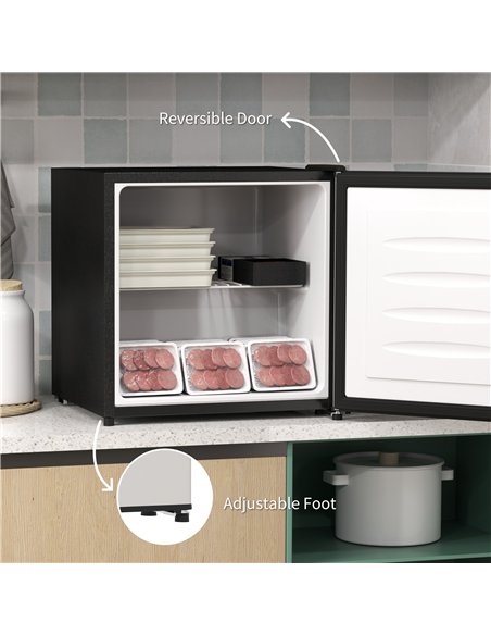 HOMCOM 35L Mini Freezer, -24℃ to -14℃ Temperature - Silver Tone - pic 152805 | FastDaddyshop