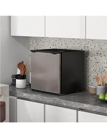 HOMCOM 35L Mini Freezer, -24℃ to -14℃ Temperature - Silver Tone - pic 152808 | FastDaddyshop