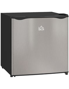 HOMCOM 46 Litre Table Top Mini Fridge, Small Fridge with Ice Box, Reversible Door, Adjustable Temperature and Legs for Bedrooms,
