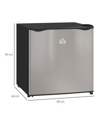 HOMCOM 46 Litre Table Top Mini Fridge, Small Fridge with Ice Box, Reversible Door, Adjustable Temperature and Legs for Bedrooms,