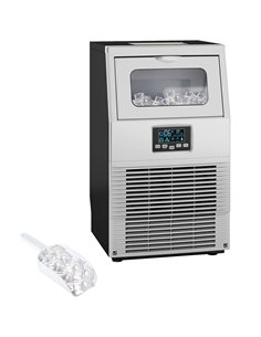 HOMCOM Commercial Ice Maker Machine, Freestanding Industrial Ice Cube Maker with Digital Control, Ice Scoop, Self-cleaning, 4kg 