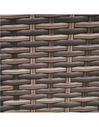 Outsunny Garden Outdoor Rattan Furniture Bistro Set 3 PCs Patio Weave Companion Chair Table Set Conservatory (Brown)