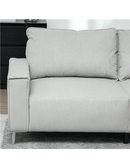 HOMCOM Three-Seater Corduroy - Light Grey - pic 152870 | FastDaddyshop