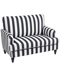 HOMCOM Modern Accent Chair, Velvet Single Sofa Armchair with Stripe, Turned Legs and Wide Seat, Upholstered Snuggle Chair for Li