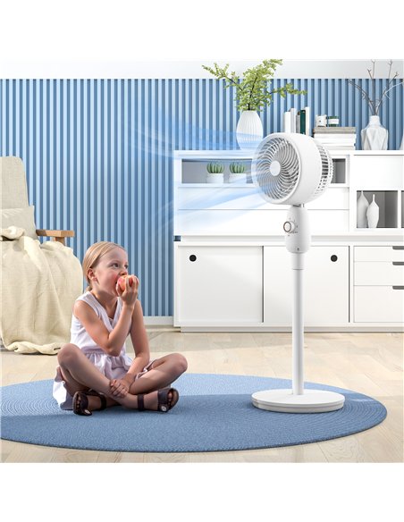 HOMCOM Pedestal Fan, Powerful Air Circulator, 12 Inch Floor Standing Fan with 3 Speed Settings, Oscillating Function for Bedroom - pic 152972 | FastDaddyshop