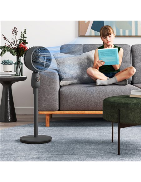 HOMCOM Pedestal Fan, Powerful Air Circulator, 12 Inch Floor Standing Fan with 3 Speed Settings, Oscillating Function for Bedroom - pic 152986 | FastDaddyshop