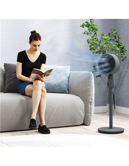 HOMCOM Pedestal Fan, Powerful Air Circulator, 12 Inch Floor Standing Fan with 3 Speed Settings, Oscillating Function for Bedroom - pic 152987 | FastDaddyshop