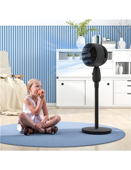 HOMCOM Pedestal Fan, Powerful Air Circulator, 12 Inch Floor Standing Fan with 3 Speed Settings, Oscillating Function for Bedroom - pic 152990 | FastDaddyshop